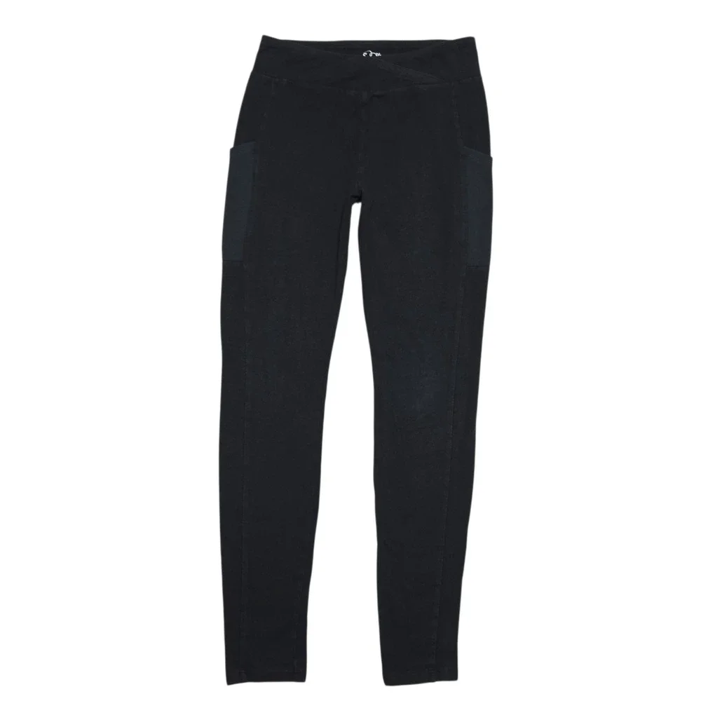 Art Class Leggings Girls XL 14-16 Black Crossover Waist Media Pockets Athleisure